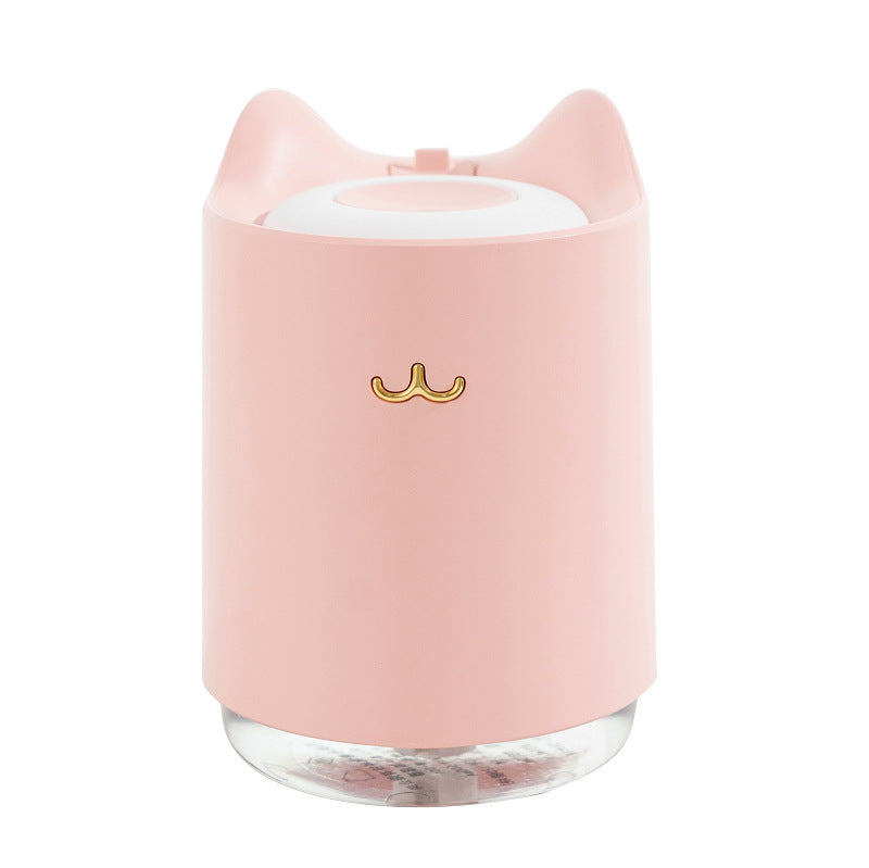 Mini USB Humidifier Night Light – Desktop Bedroom & Office Air Moisturizer, Quiet USB-Powered Column Design