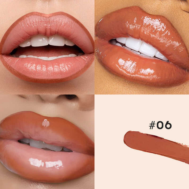 2-in-1 Matte Lip Liner and Transparent Moisturizing Lip Gloss Duo