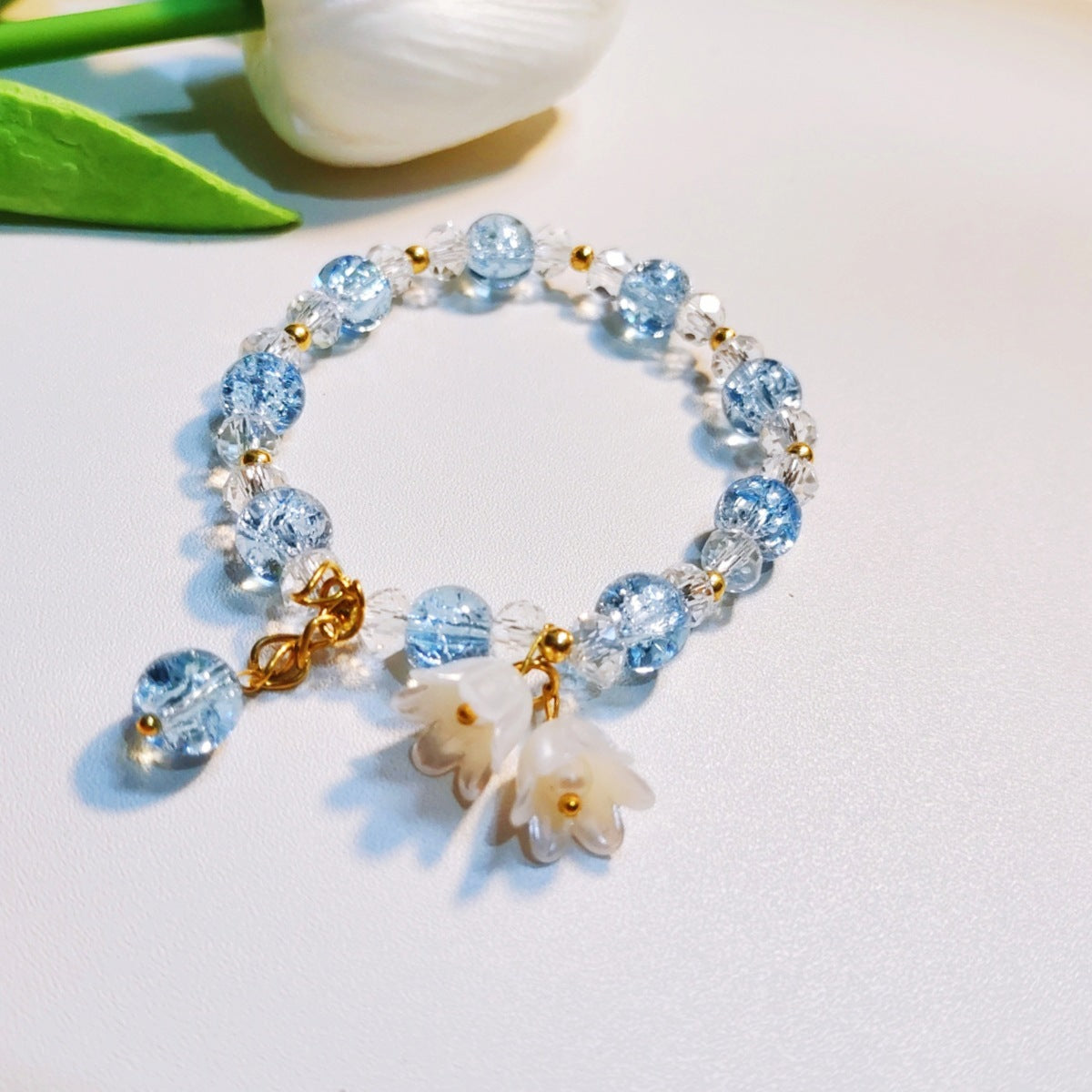 Simple Colorful Glaze Lily Bracelet – Trendy & All-Match Design
