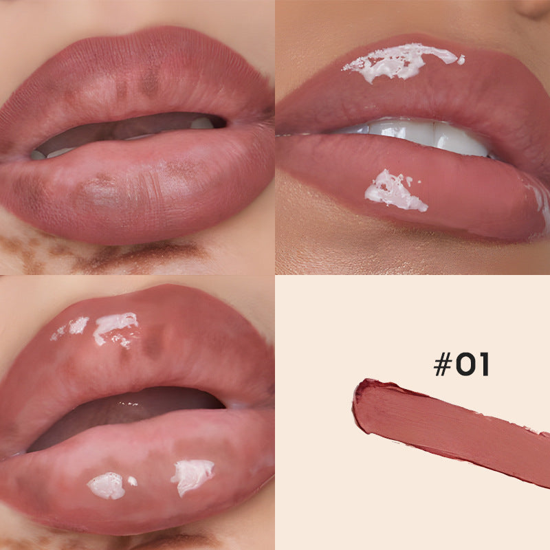 2-in-1 Matte Lip Liner and Transparent Moisturizing Lip Gloss Duo