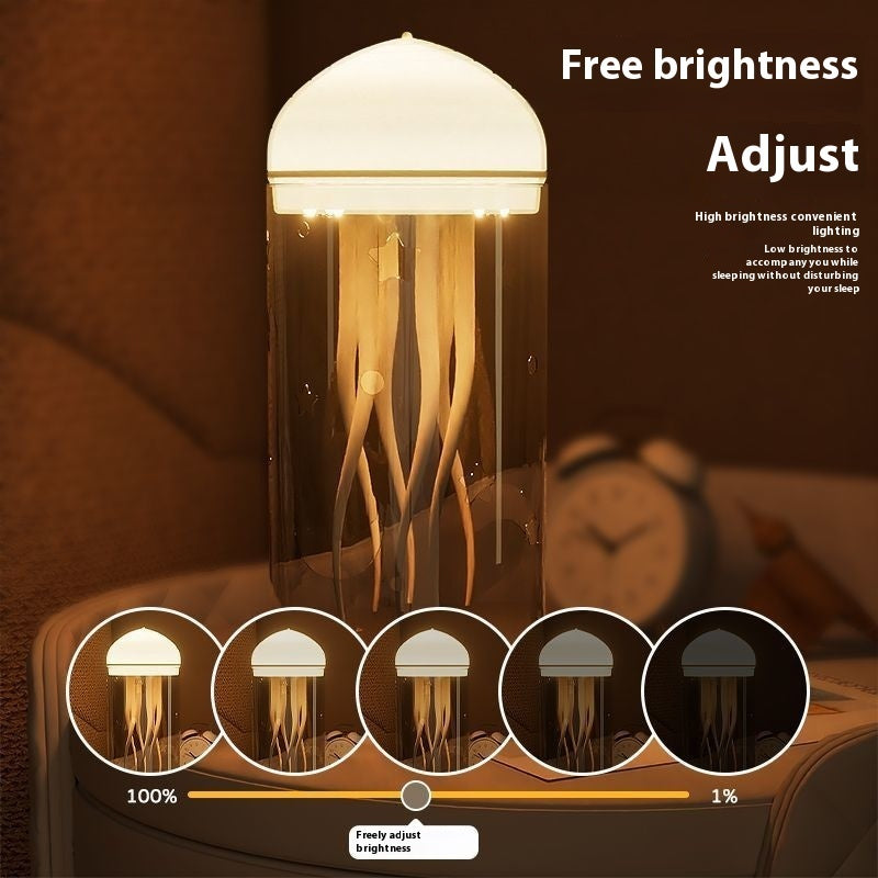 3D Floating Jellyfish Night Lamp – Creative DIY Luminous Ambience Light for Bedroom & Desk