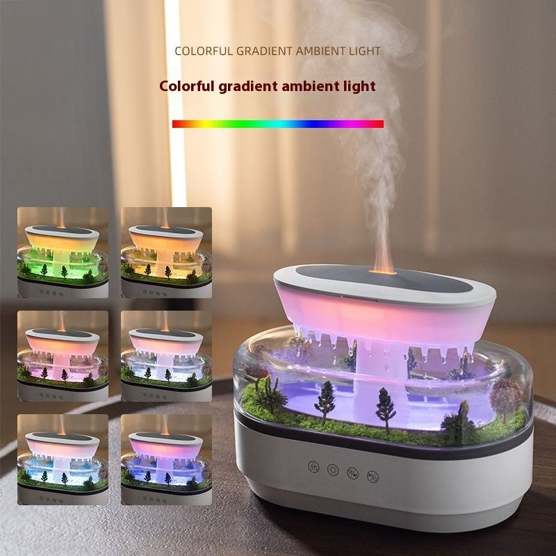 Mini Aromatherapy Humidifier – Quiet Raindrop Diffuser with White Noise for Home, Office & Yoga, Perfect Gift for Bedroom or Desk