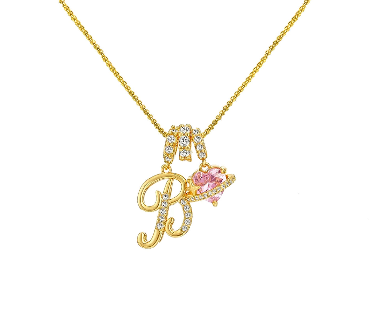 Copper Alphabet Necklace – Dopamine 26 English Letter Pendant, Personalized Jewelry