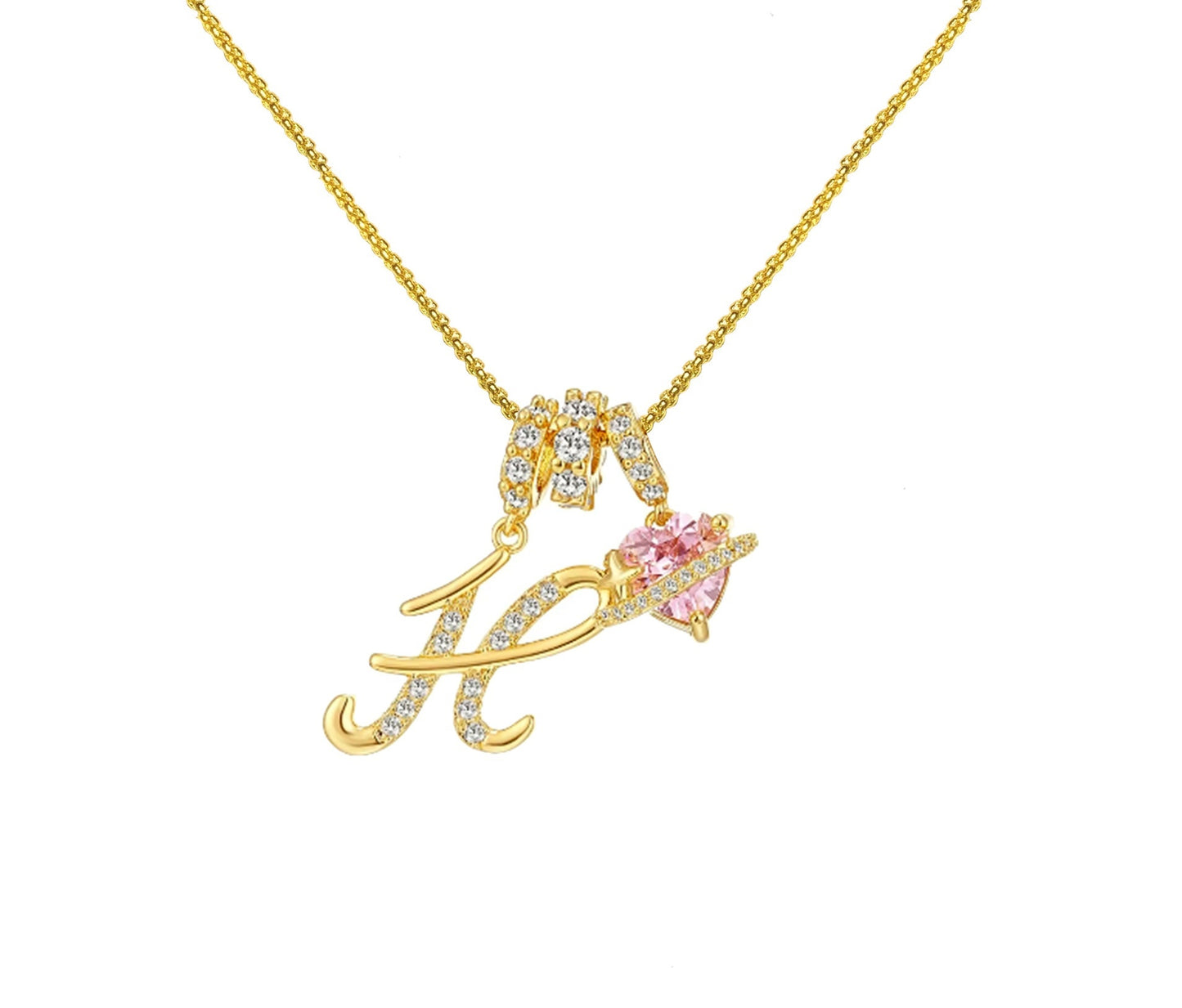 Copper Alphabet Necklace – Dopamine 26 English Letter Pendant, Personalized Jewelry