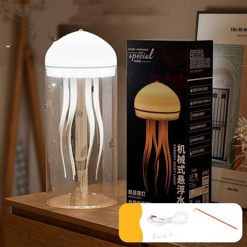 3D Floating Jellyfish Night Lamp – Creative DIY Luminous Ambience Light for Bedroom & Desk