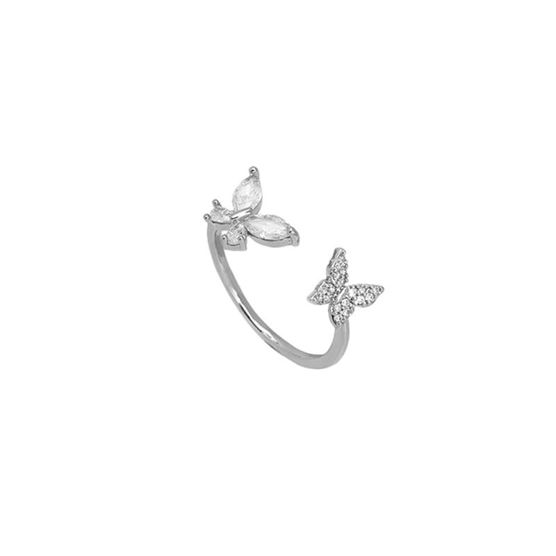 Women’s S925 Sterling Silver Butterfly Ring – Delicate Design