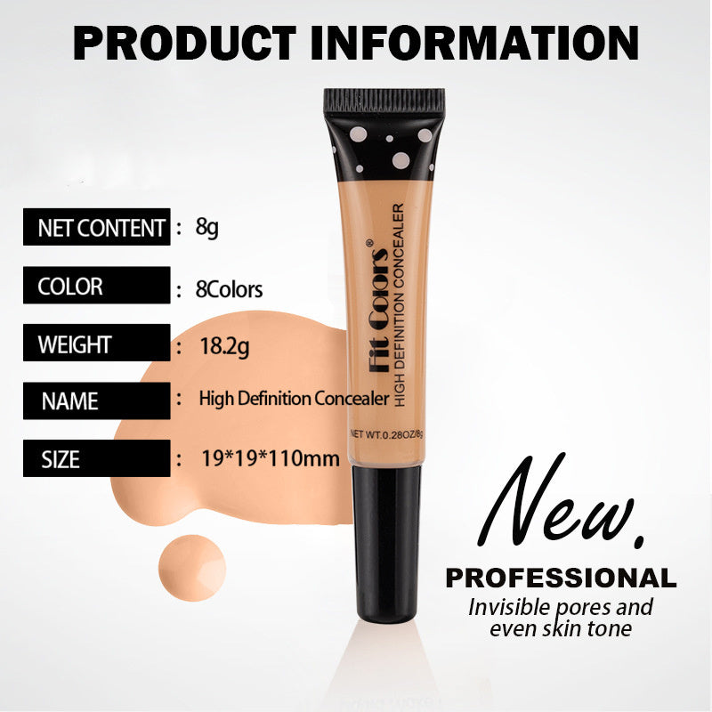 8-Color Liquid Concealer & Foundation – Dark Circle, Spot & Scar Coverage