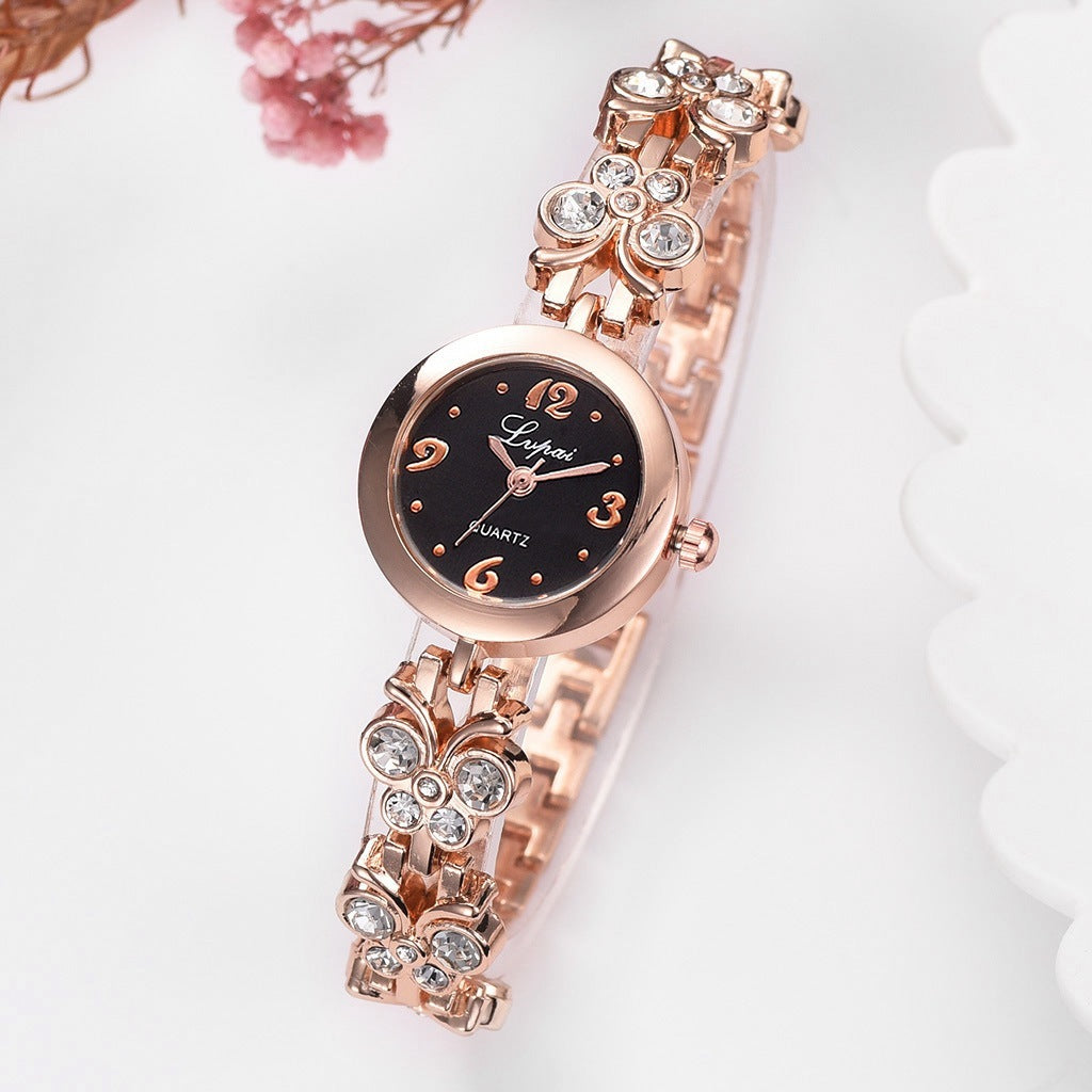 Diamond Glow Elegant Small Dial Quartz Watch for Women