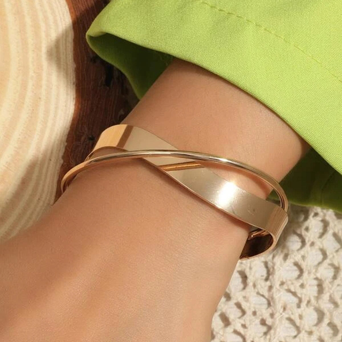 5-7pcs Creative Twisted Hip Hop Style Bracelet Set – Simple & Stylish Accessories for Women