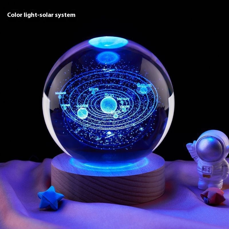 Creative Crystal Ball Night Lamp – Bedside & Home Decoration