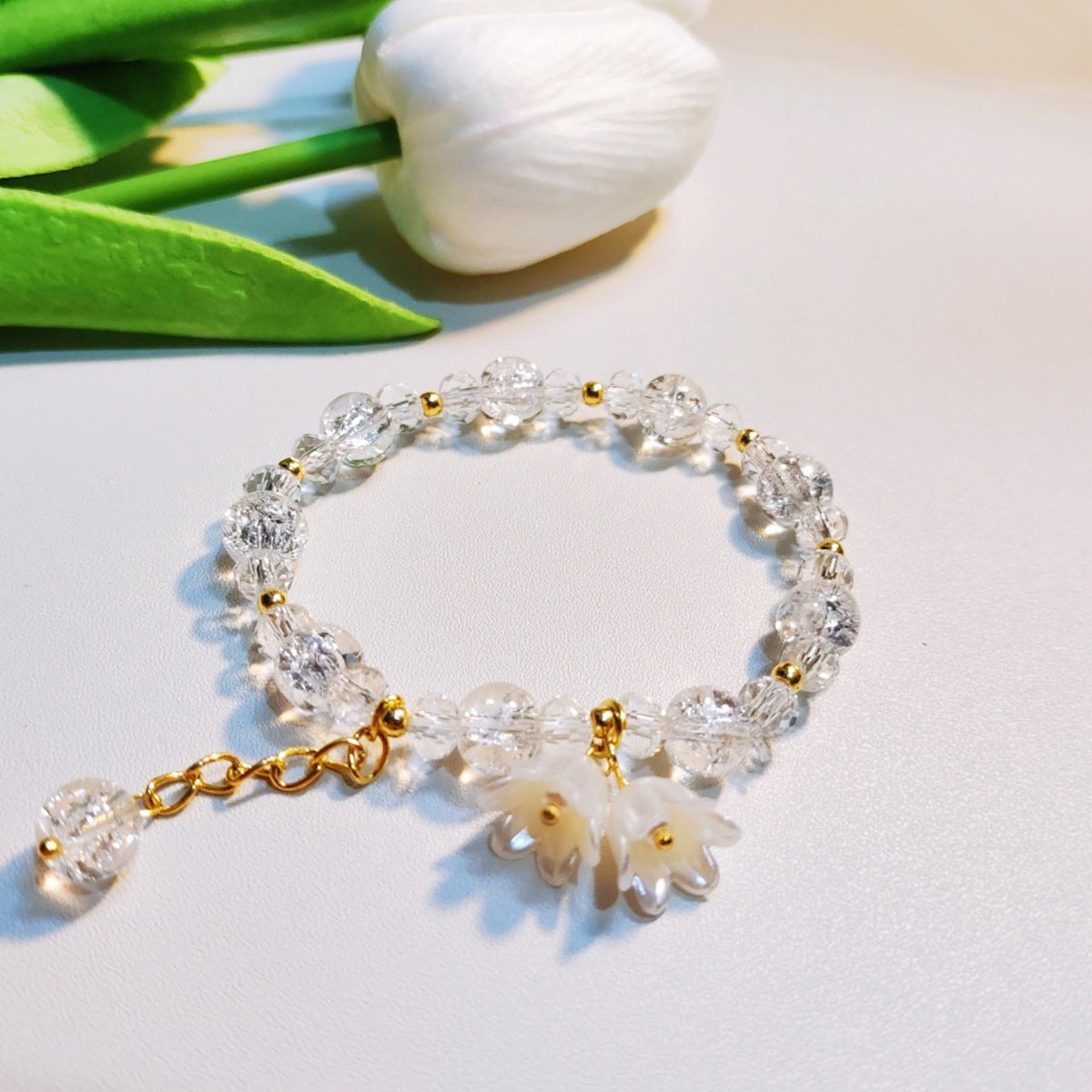 Simple Colorful Glaze Lily Bracelet – Trendy & All-Match Design