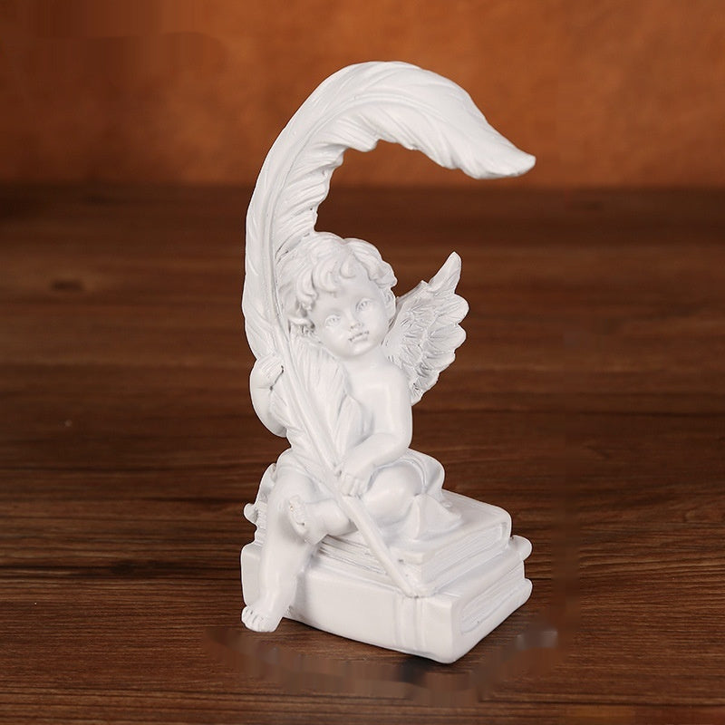 Nordic Feather Angel Decoration – Creative Resin Home & Restaurant Ornament, Sketch Model Display, Elegant Nordic-Style Home Decor