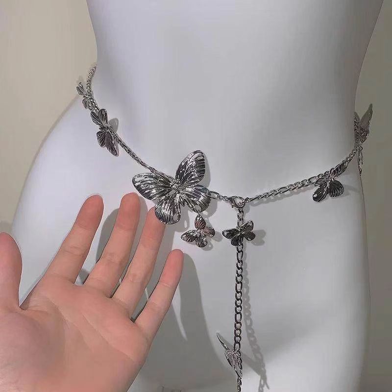 Vintage Butterfly Tassel Waist Chain – Bohemian Belt Chain Accessory for Women