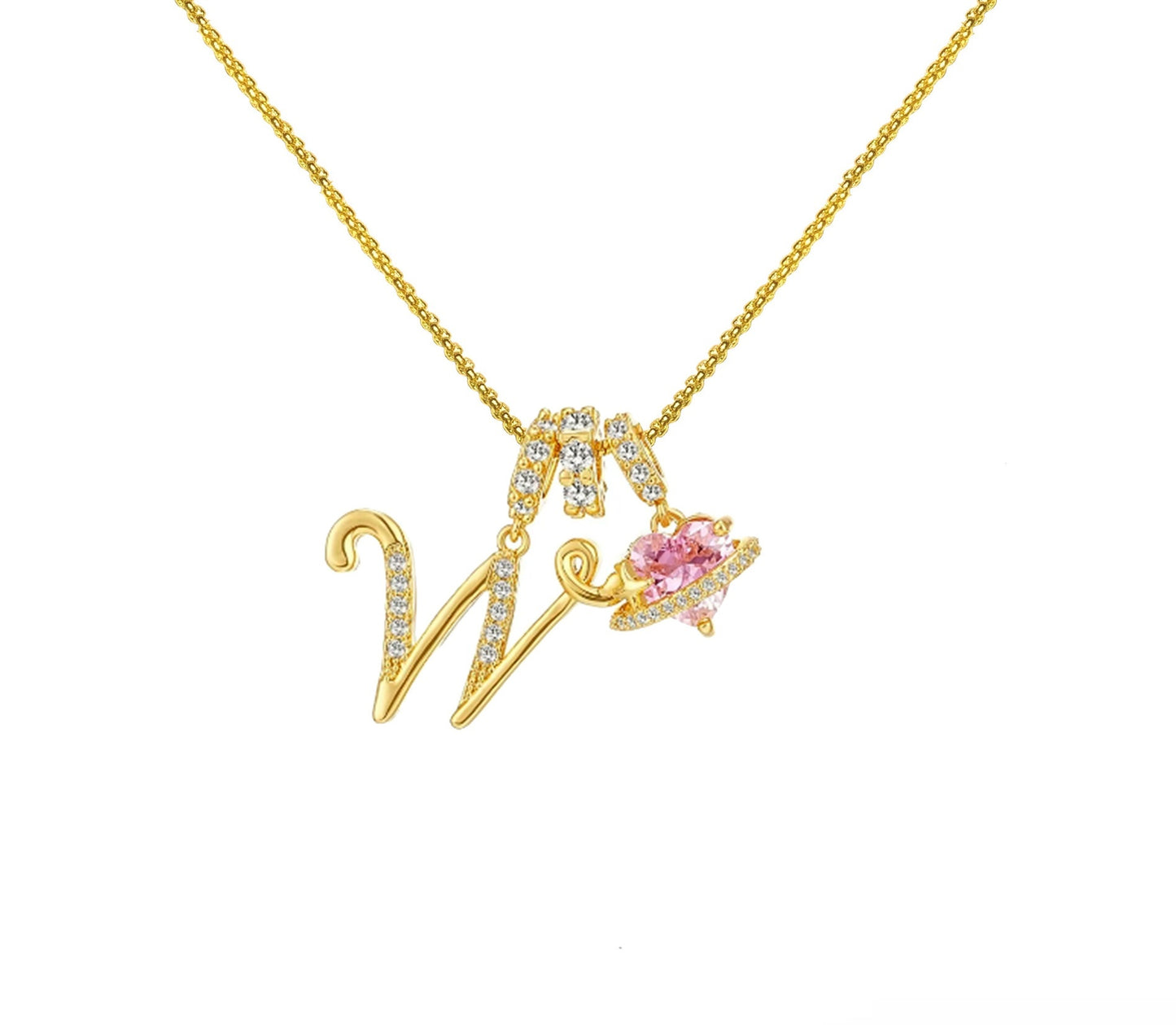 Copper Alphabet Necklace – Dopamine 26 English Letter Pendant, Personalized Jewelry