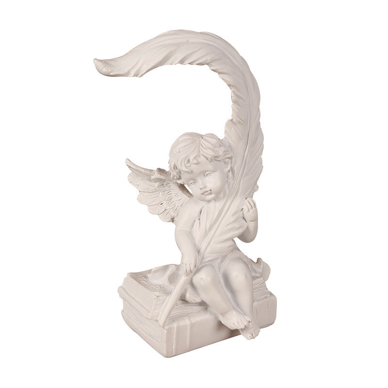 Nordic Feather Angel Decoration – Creative Resin Home & Restaurant Ornament, Sketch Model Display, Elegant Nordic-Style Home Decor