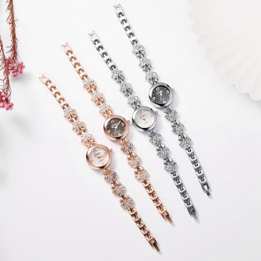 Diamond Glow Elegant Small Dial Quartz Watch for Women
