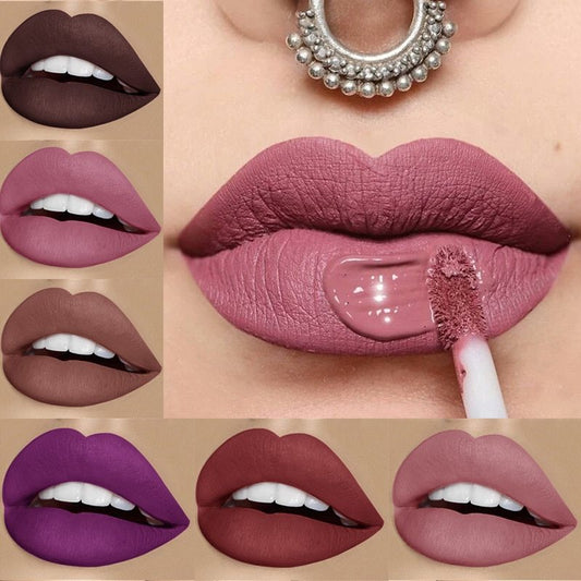 QIBEST Matte Non-Stick Lip Gloss – Long-Lasting & Waterproof