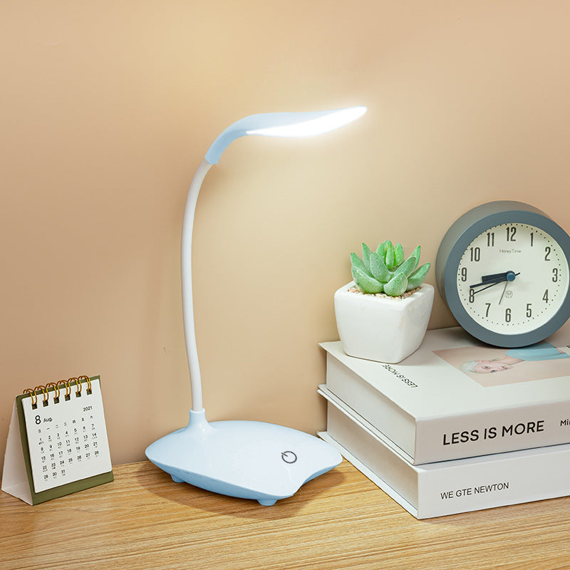 Mini Folding LED Desk Lamp – Portable Eye Protection Study Light, Adjustable Angle, Battery Powered, Ideal for Dormitory & Reading