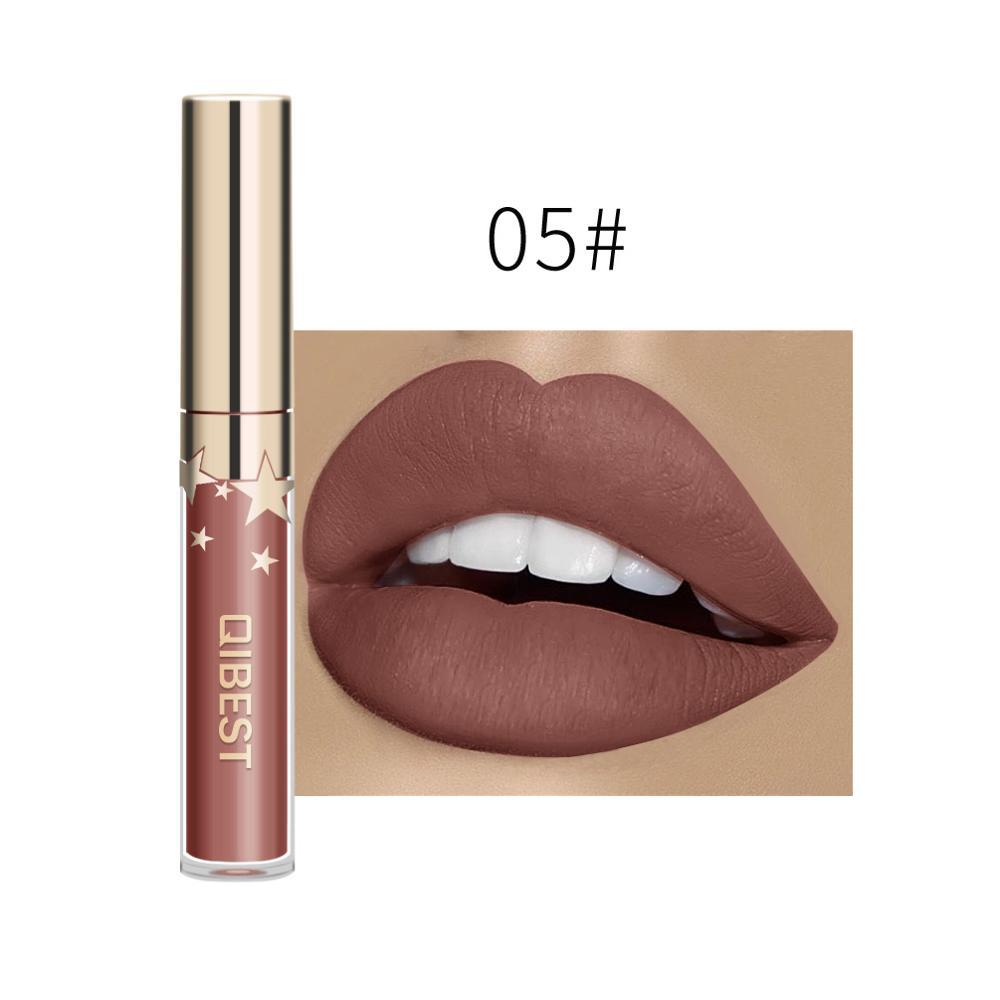 QIBEST Matte Non-Stick Lip Gloss – Long-Lasting & Waterproof