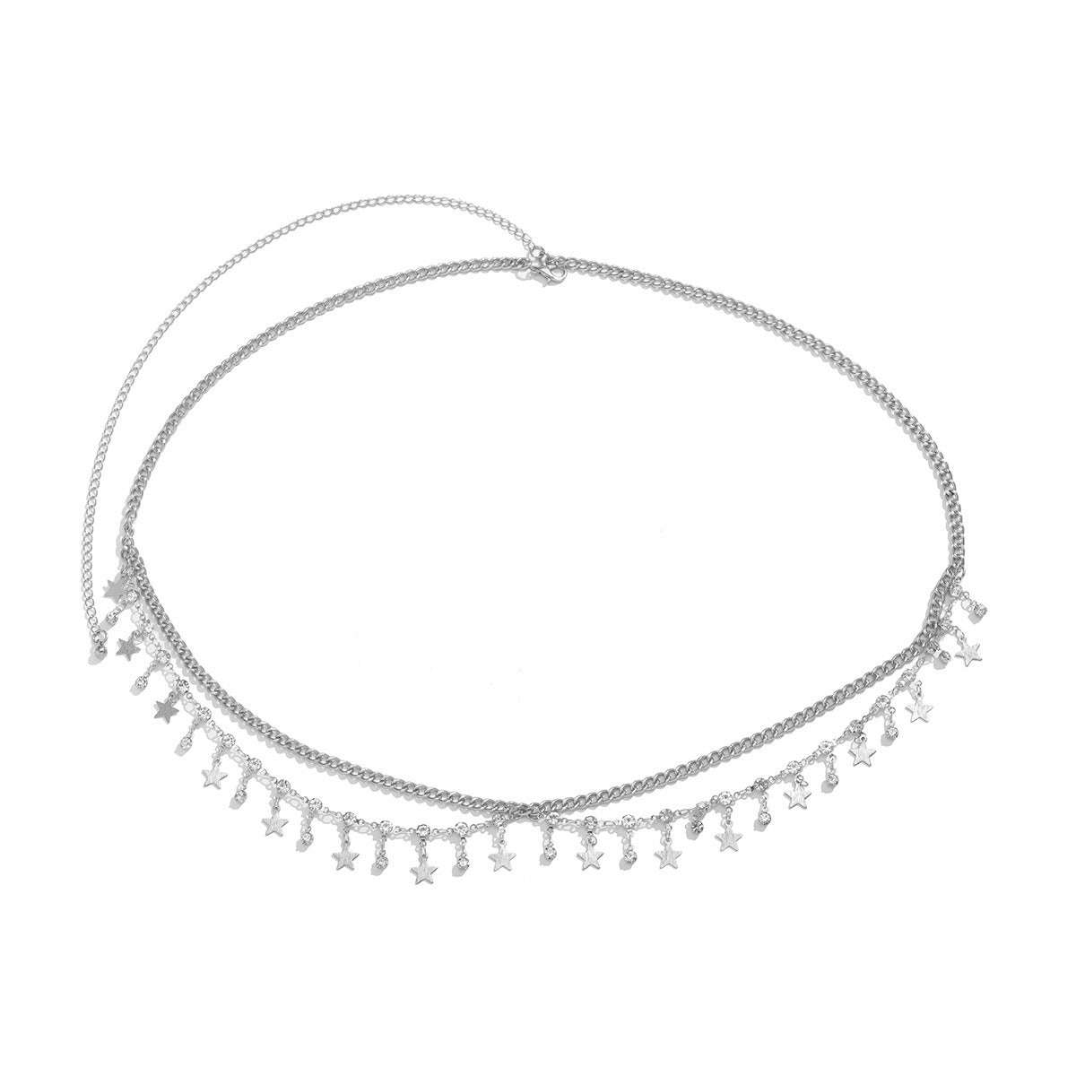 Bikini Rhinestone Multi-Layer Waist Chain with Butterfly & Tassel Body Decorations