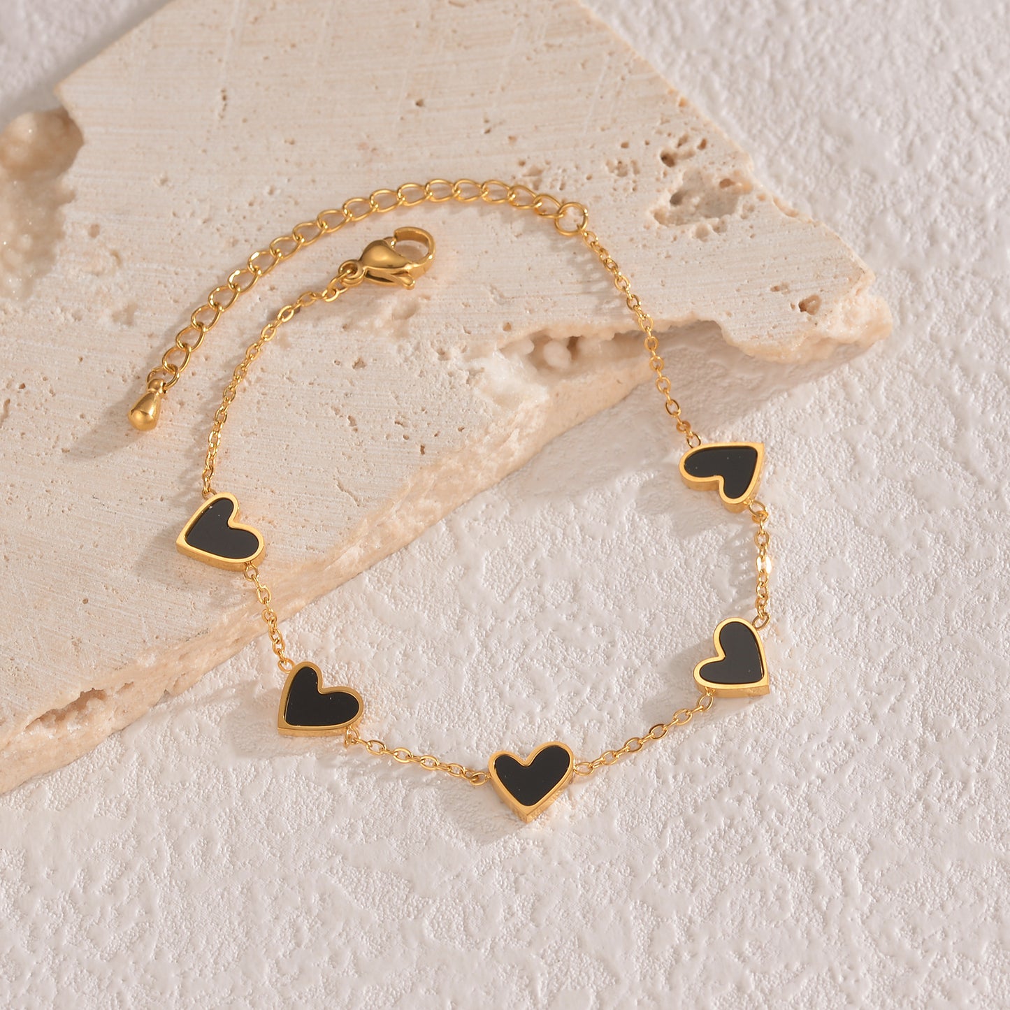 Stainless Steel Dripping Heart Love Bracelet – Romantic Valentine's Day Gift
