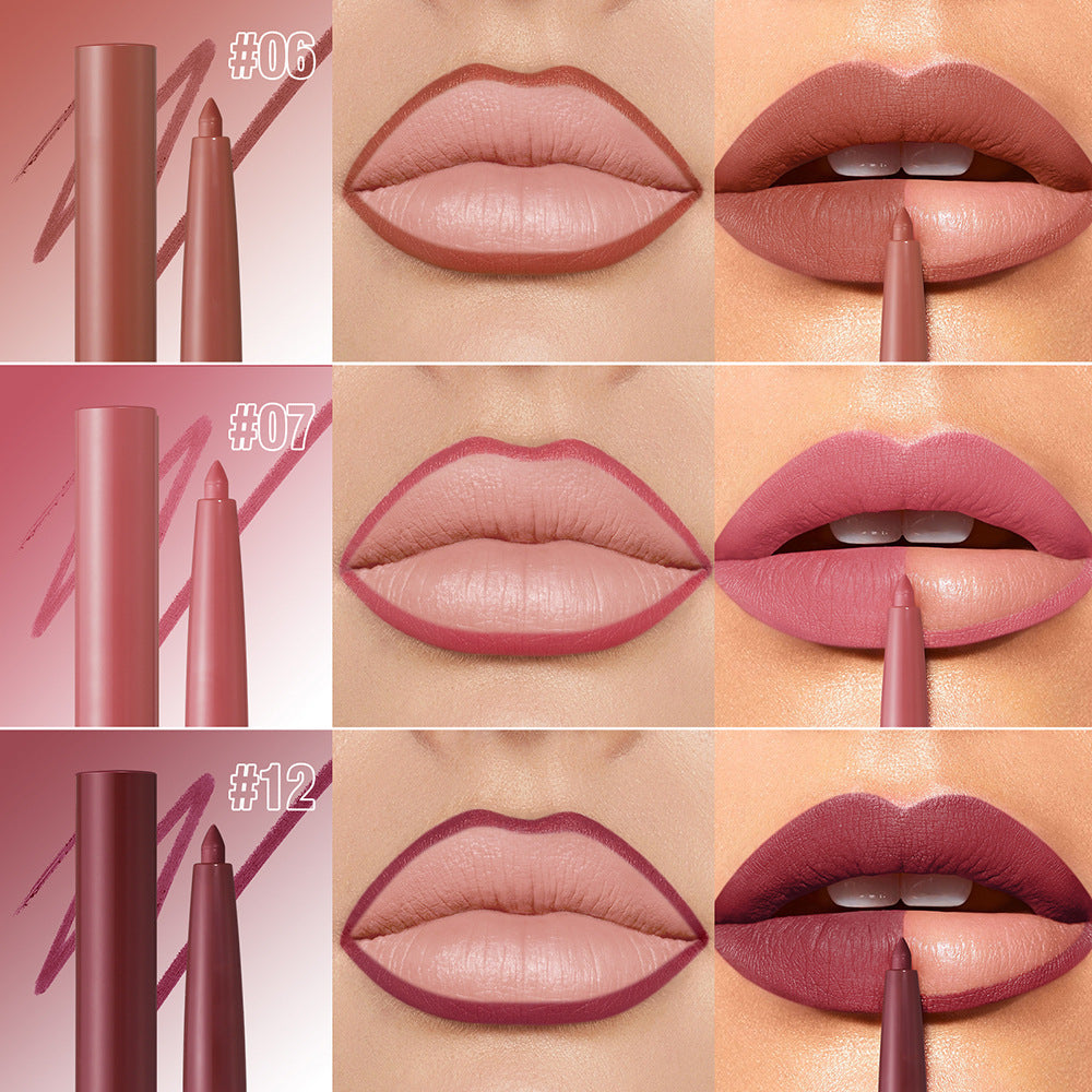 12-Color Matte Lip Liner Collection