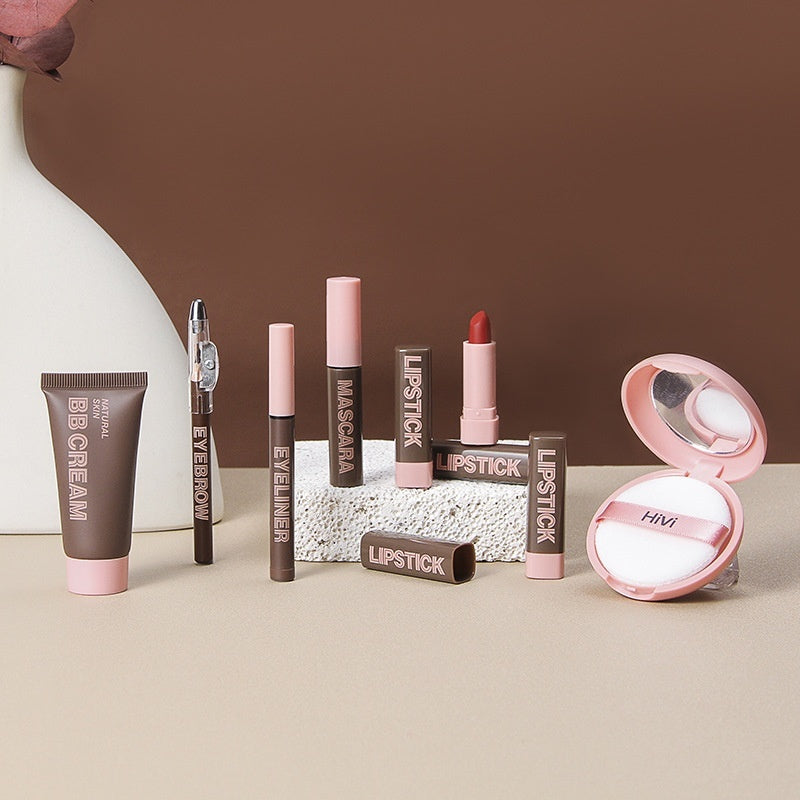 "Glue Record Beauty Gift Set – Limited Edition Lipstick & Powder Makeup Kit for Women"