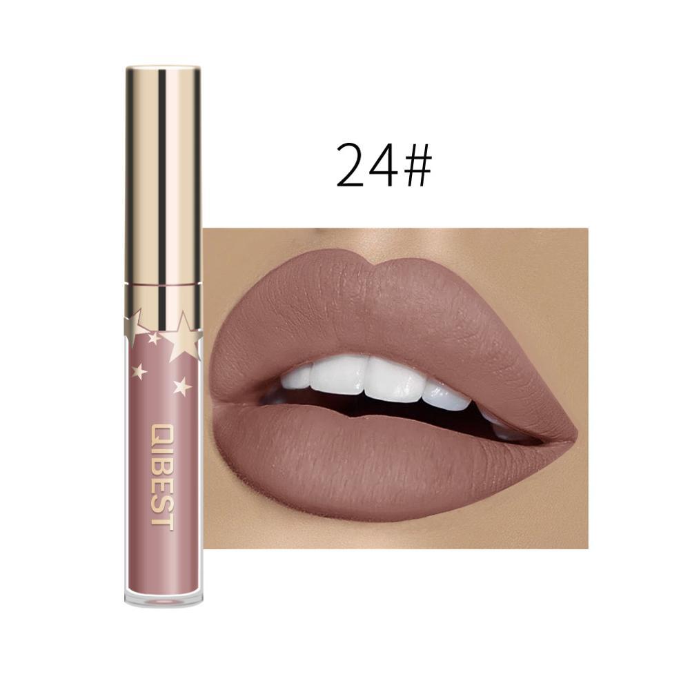 QIBEST Matte Non-Stick Lip Gloss – Long-Lasting & Waterproof