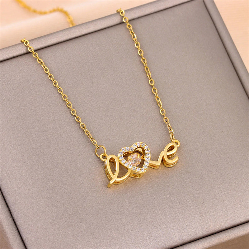 Smart Love Necklace for Women – Titanium Steel Clavicle Chain Valentine's Day Gift