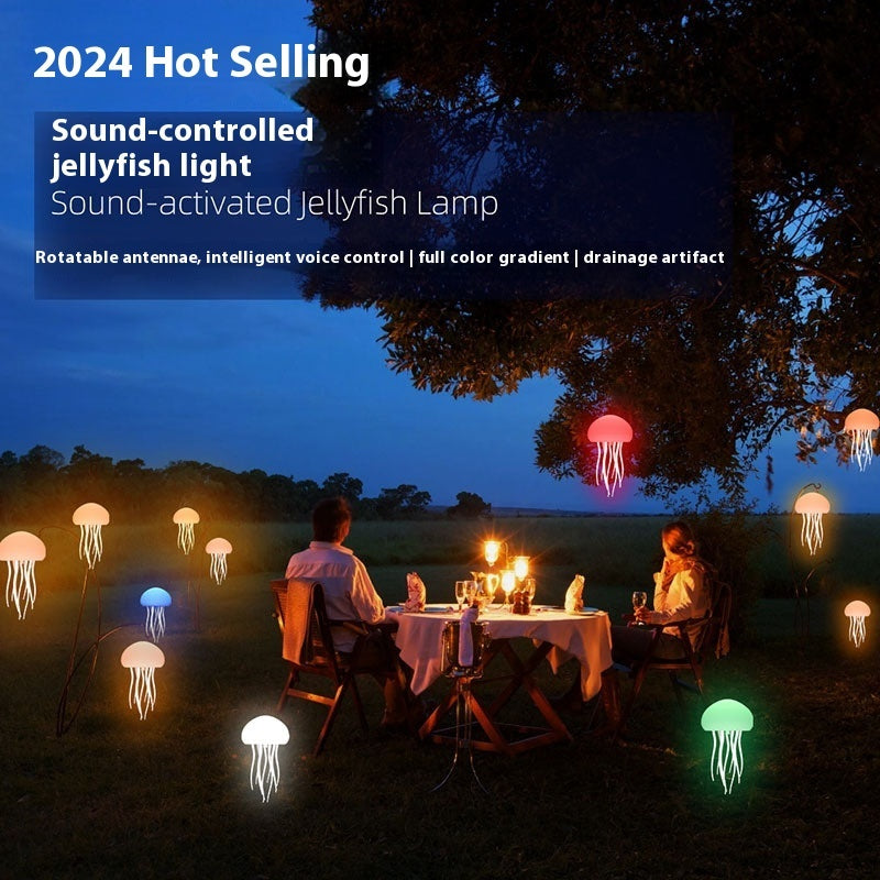 LED Jellyfish Mood Lamp – Portable Night Light & Smart Table Lamp for Bedside or Desk Decor
