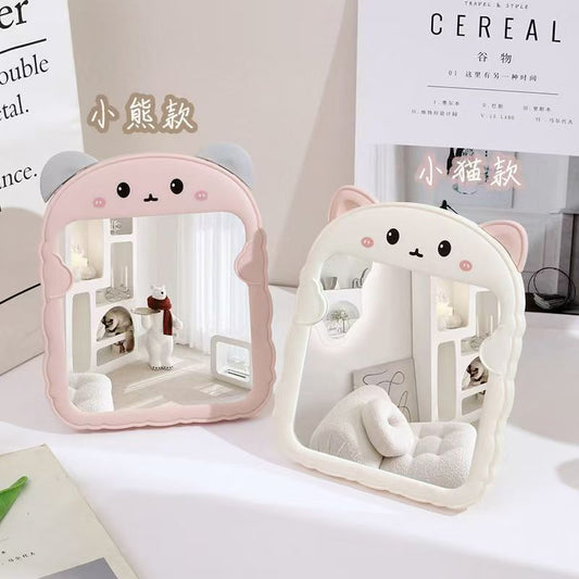 Foldable Portable Vanity Mirror – High-Definition Desktop & Wall-Mount Makeup Mirror for Student Dorms & Home Use