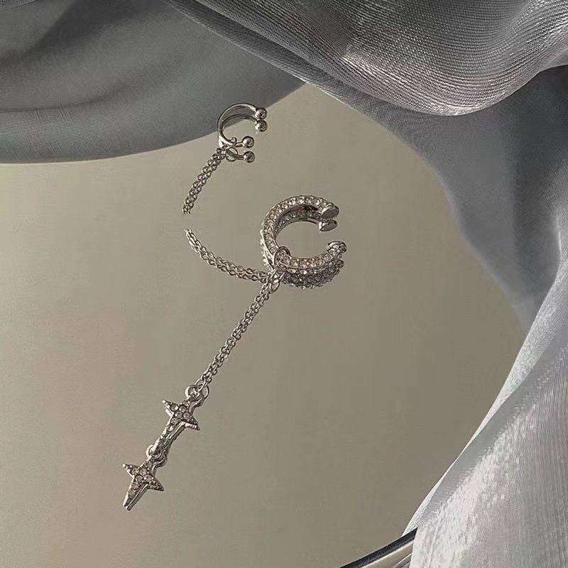 Women's Temperament Pearl Tassel Ear Clip – Elegant & Trendy Statement Jewelry