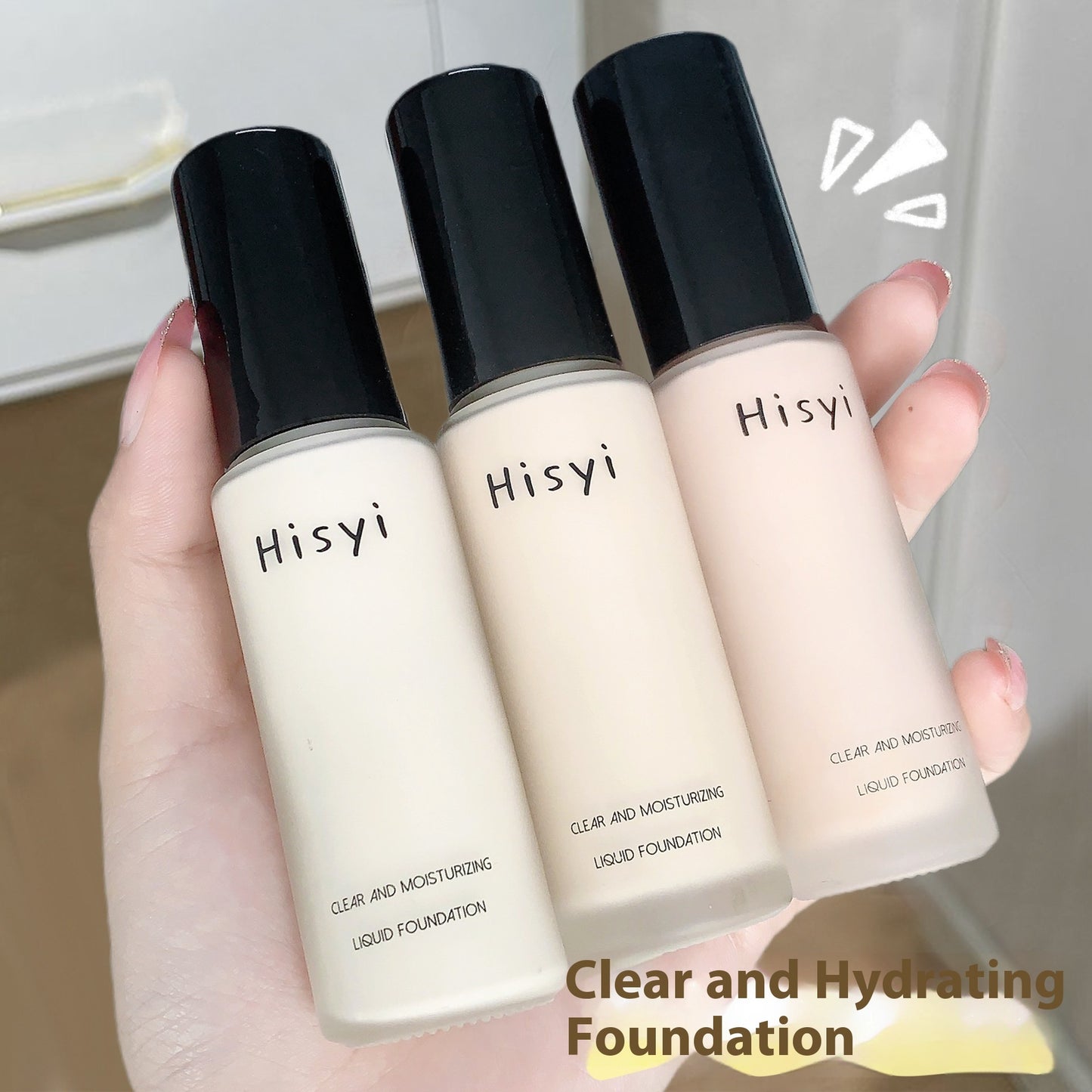 Flawless Coverage Liquid Foundation – Lightweight, Waterproof, Brightening Concealer