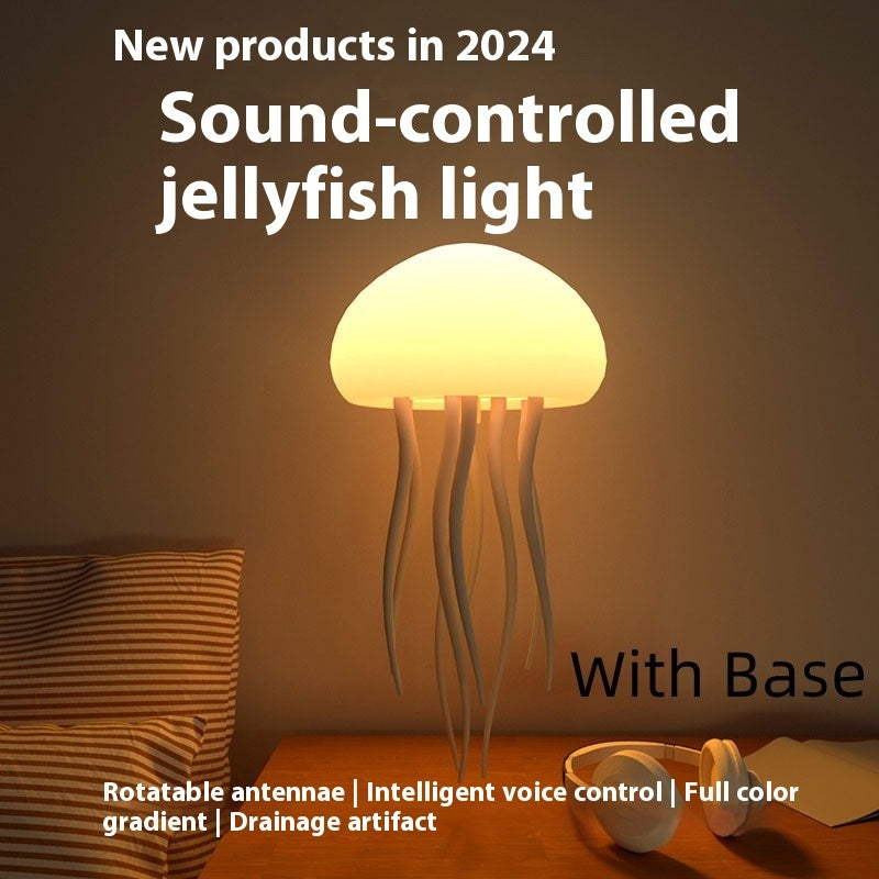 LED Jellyfish Mood Lamp – Portable Night Light & Smart Table Lamp for Bedside or Desk Decor