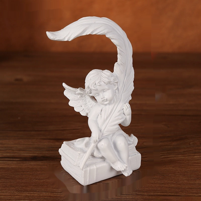 Nordic Feather Angel Decoration – Creative Resin Home & Restaurant Ornament, Sketch Model Display, Elegant Nordic-Style Home Decor