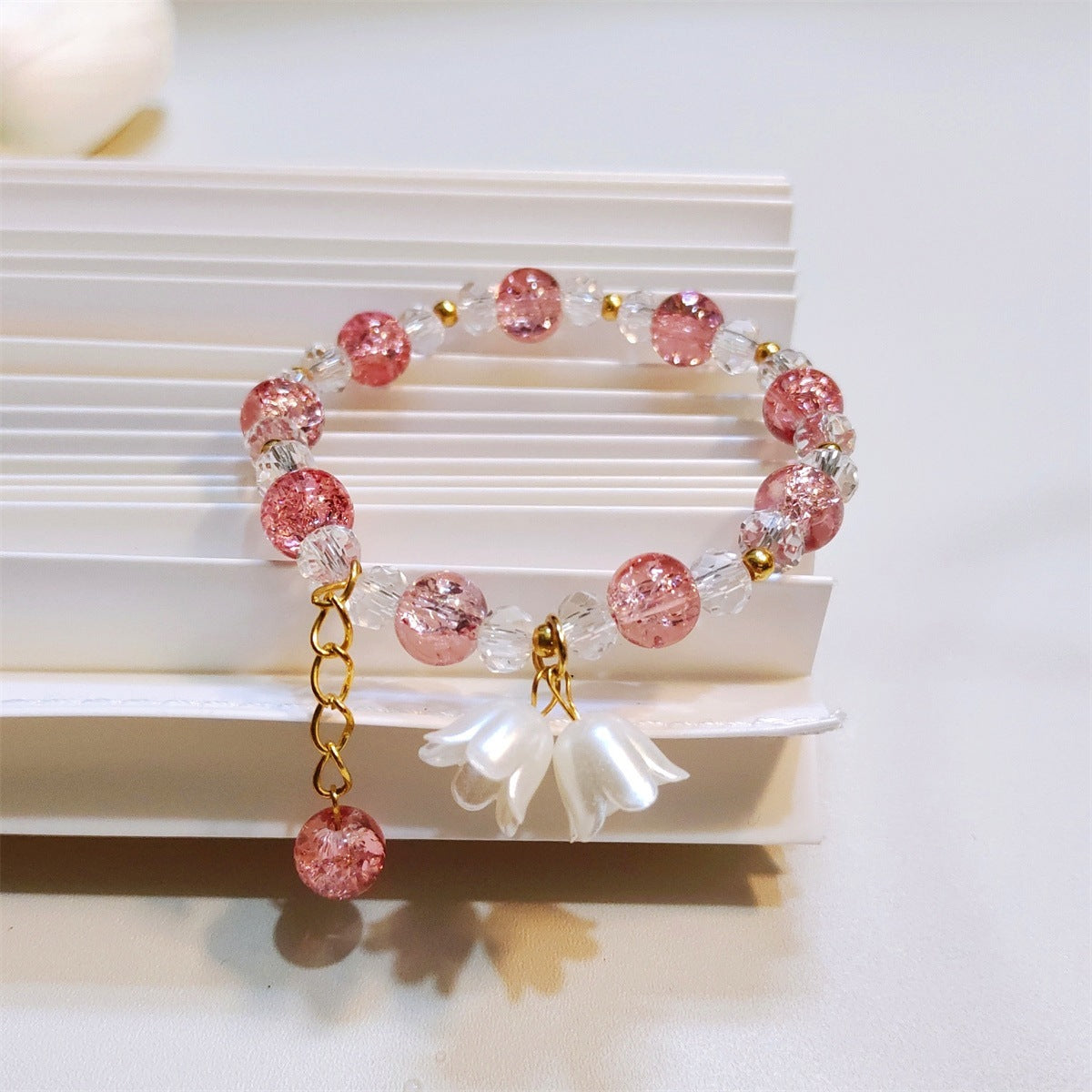 Simple Colorful Glaze Lily Bracelet – Trendy & All-Match Design