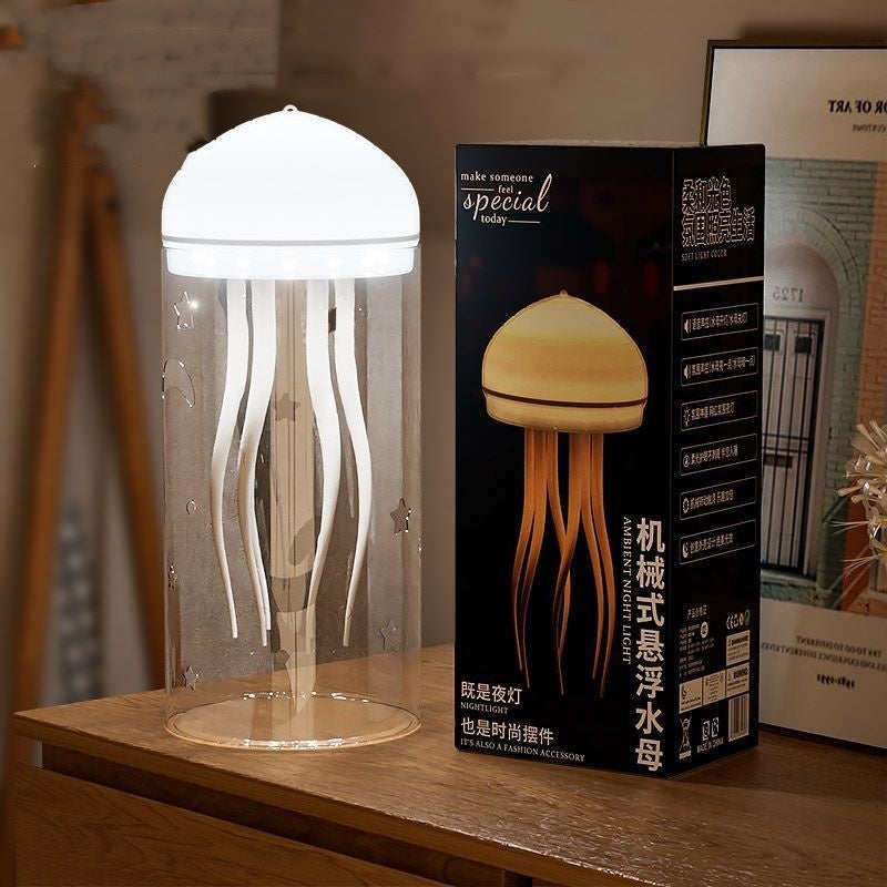 3D Floating Jellyfish Night Lamp – Creative DIY Luminous Ambience Light for Bedroom & Desk