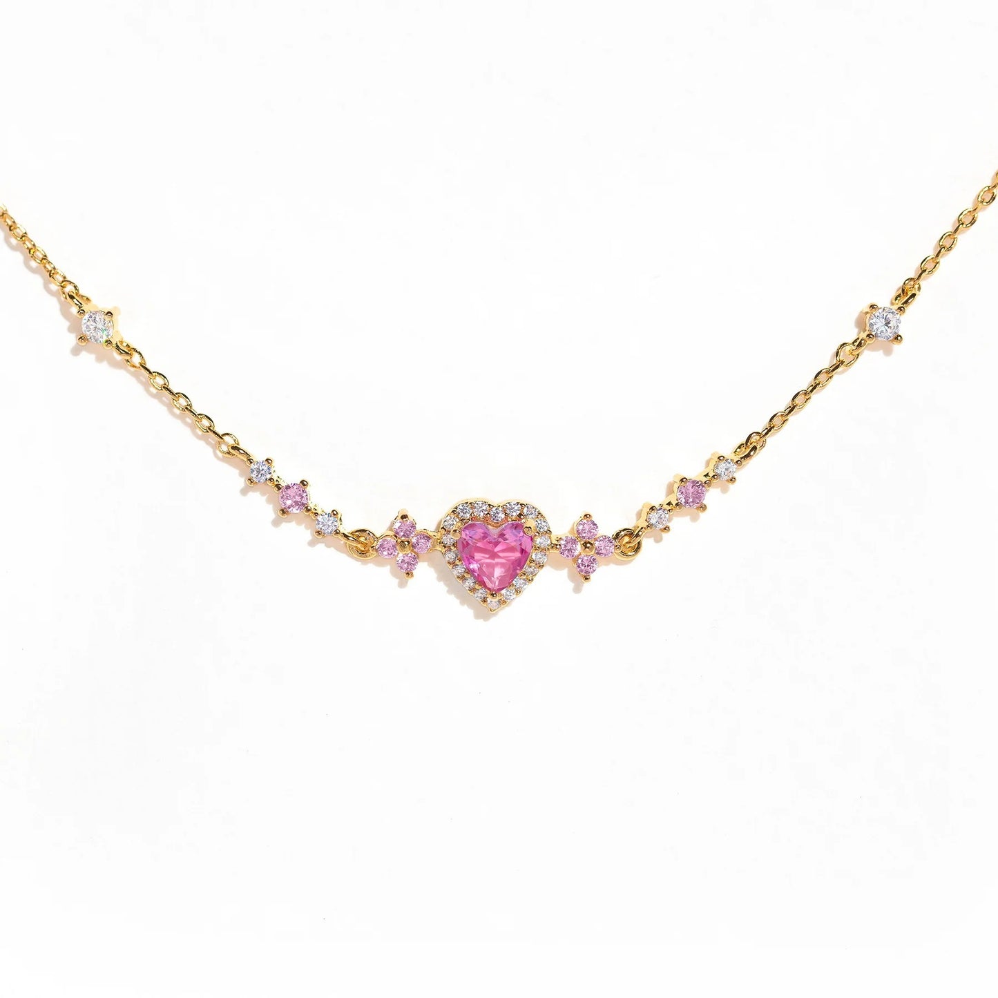 Sweet Bow Heart Rhinestone Chain Bracelet – Y2K Inspired Valentine's Day Fashion