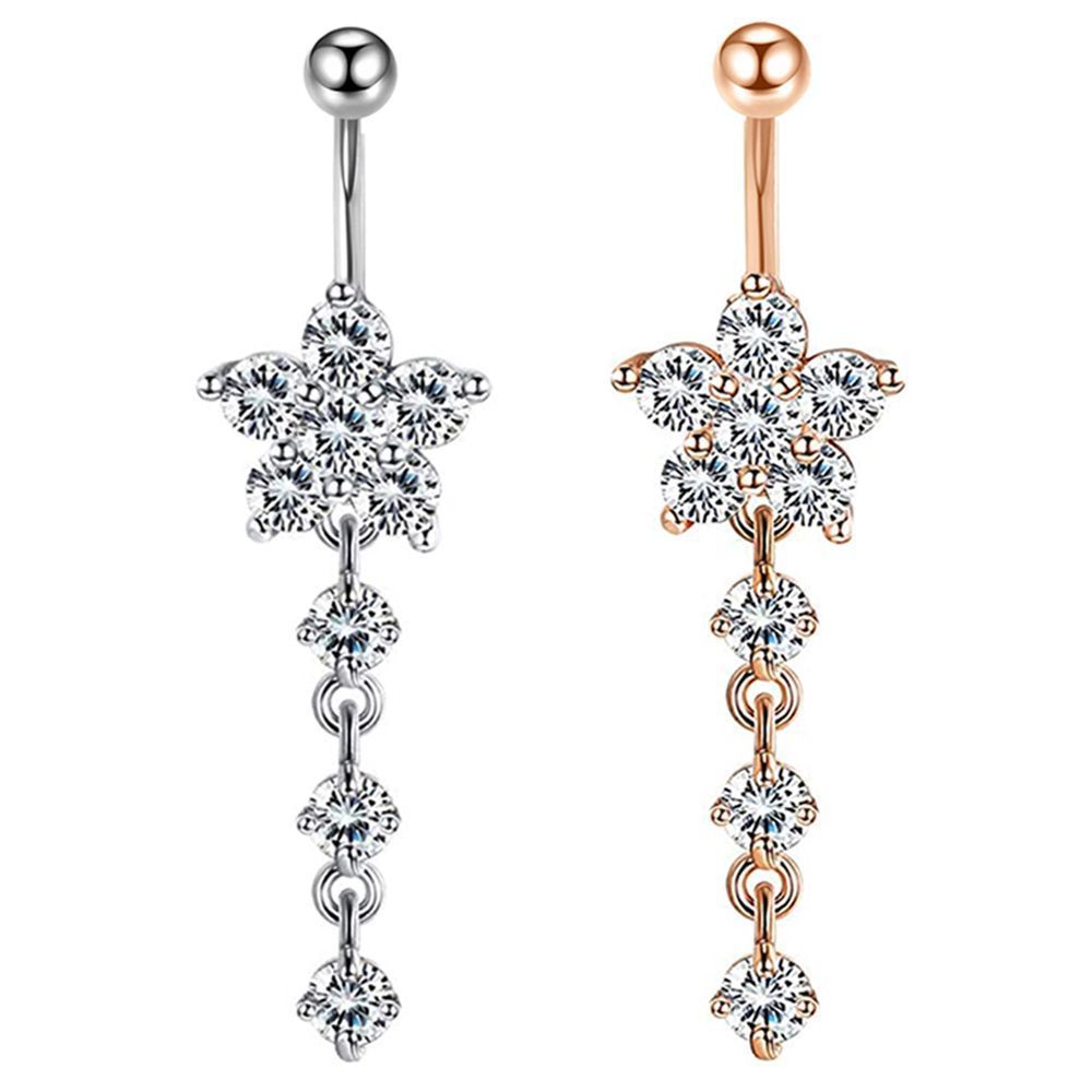 Wish Color Zircon Belly Button Ring – Dazzling Multicolor Crystal Navel Piercing Jewelry