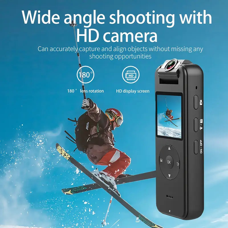 4K WiFi Outdoor Sports Action Camera – 180° Rotating Lens, Magnetic Clip, Wireless Recording & Waterproof Design for Cycling, Driving, and Motorcycle Riding