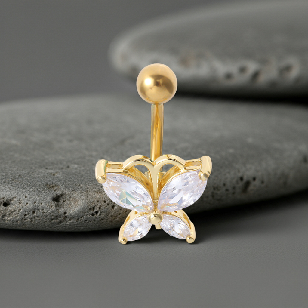 Butterfly Elegance: Creative Body Jewelry for Bold Fashionista