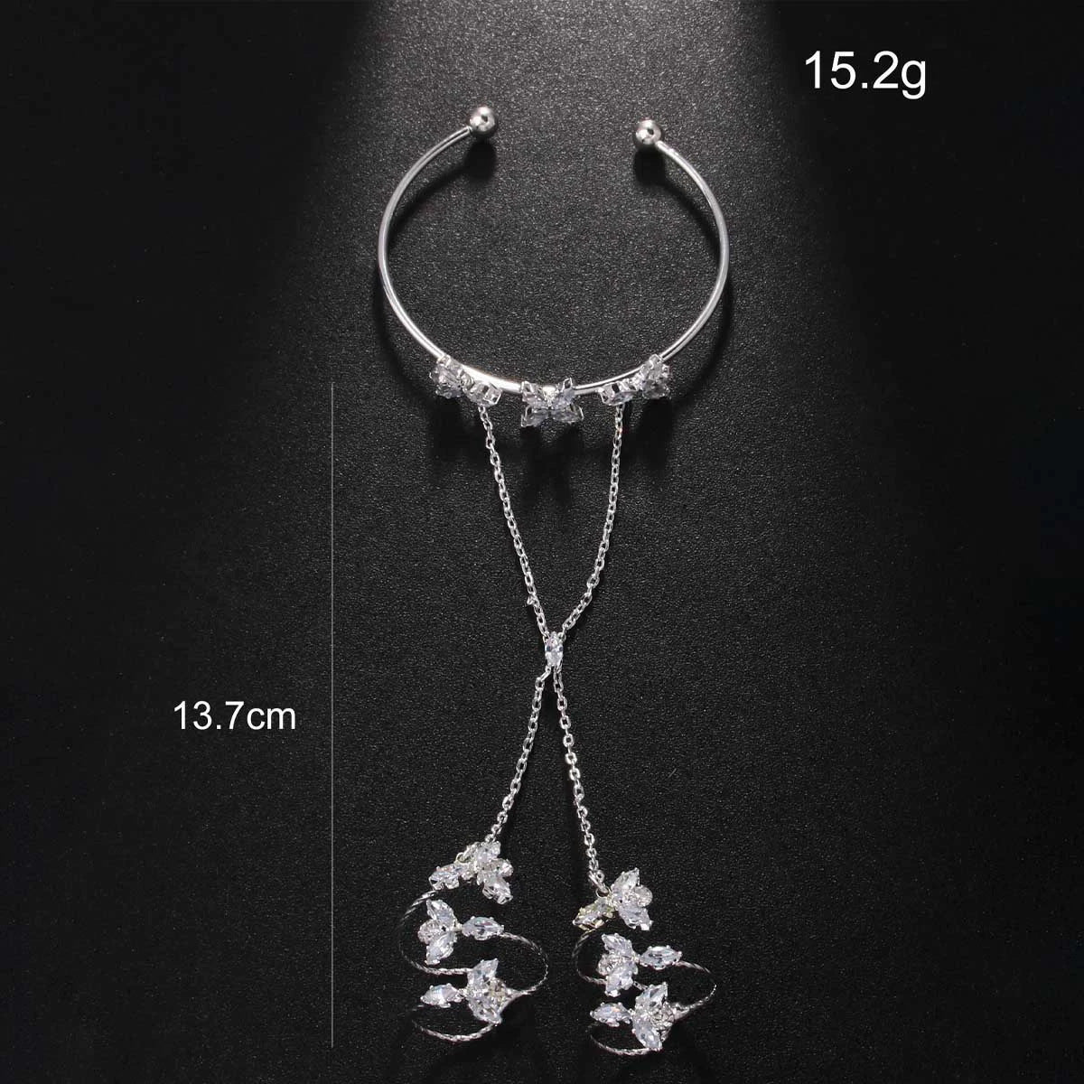 Luxury Diamond Petal Jewelry – Elegant Mitten-Style High-End Fashion Accessory for Women
