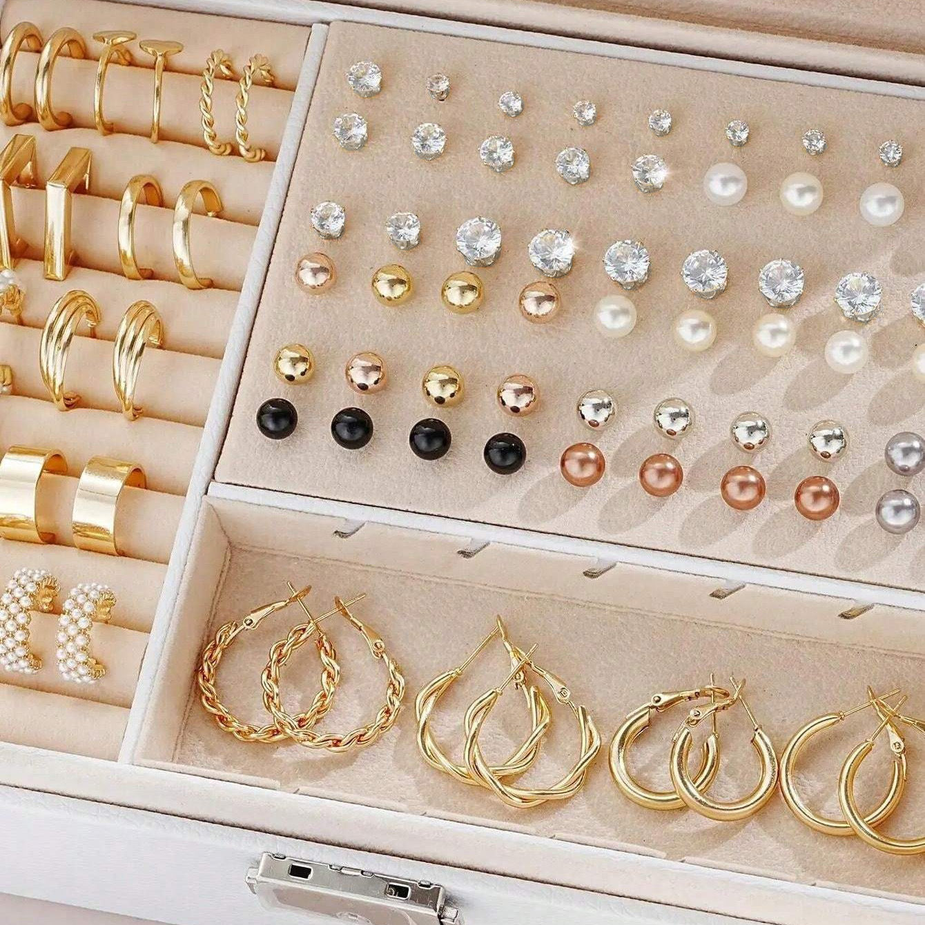 08-Piece Pearl Earrings Set – Creative All-Match Fashion Jewelry (No Box)