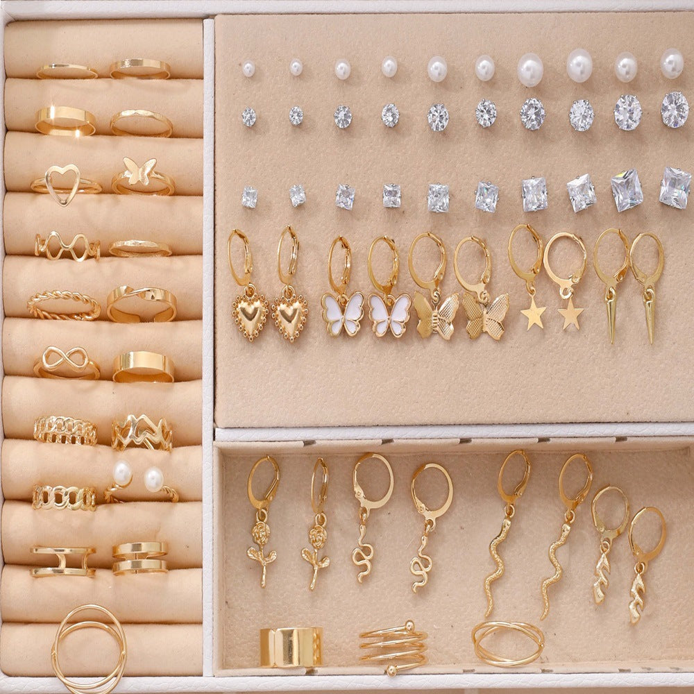 08-Piece Pearl Earrings Set – Creative All-Match Fashion Jewelry (No Box)