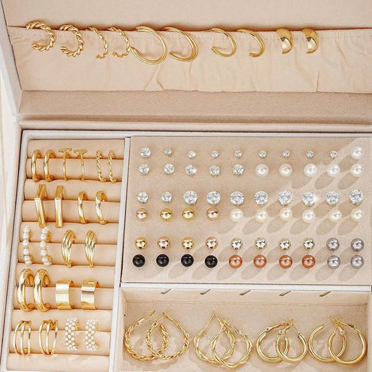 08-Piece Pearl Earrings Set – Creative All-Match Fashion Jewelry (No Box)