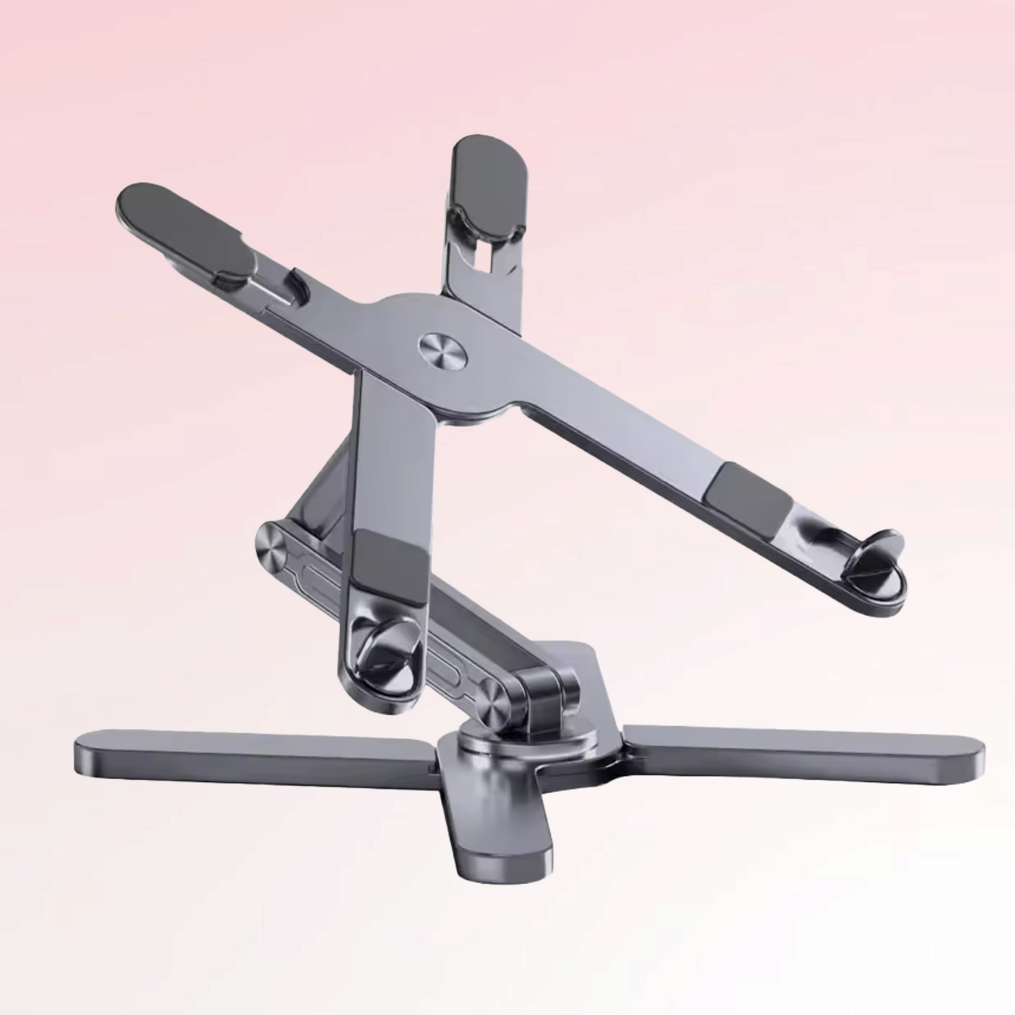 360° Rotating Foldable Aluminum Laptop Stand – Adjustable Height Notebook Holder with Heat Dissipation & Stable Triangular Support