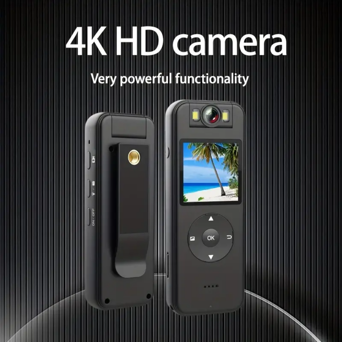 4K WiFi Outdoor Sports Action Camera – 180° Rotating Lens, Magnetic Clip, Wireless Recording & Waterproof Design for Cycling, Driving, and Motorcycle Riding