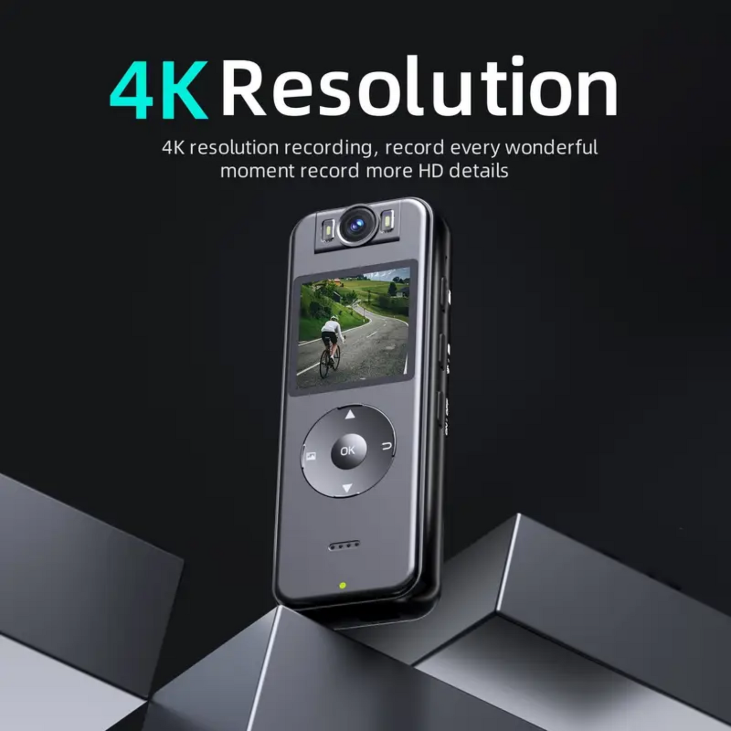 4K WiFi Outdoor Sports Action Camera – 180° Rotating Lens, Magnetic Clip, Wireless Recording & Waterproof Design for Cycling, Driving, and Motorcycle Riding