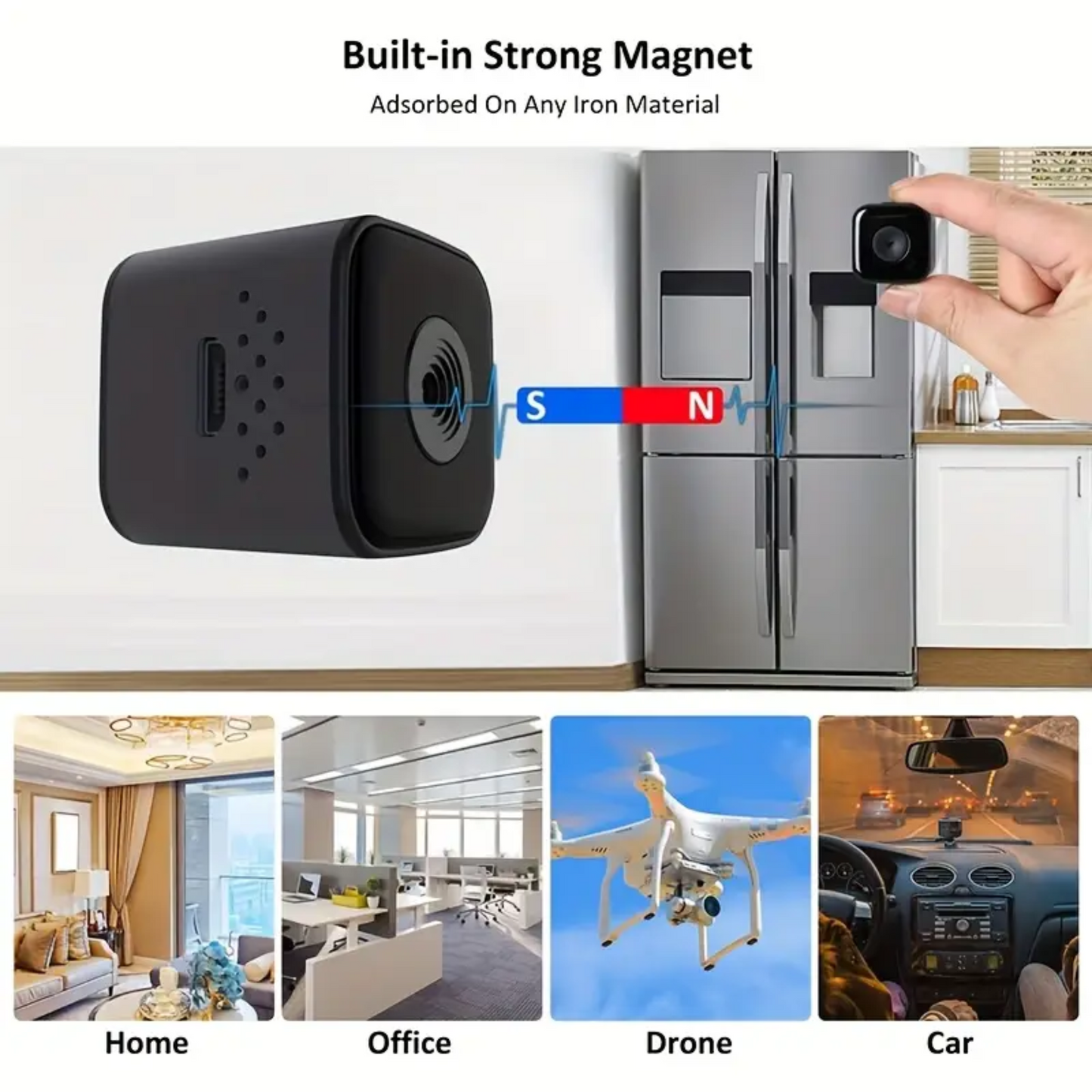 Mini Action Camera 1080P Full HD | SQ28 Waterproof Sports Camera with Auto AI Night Vision, Rechargeable Battery, and Outdoor HD Aerial Photography