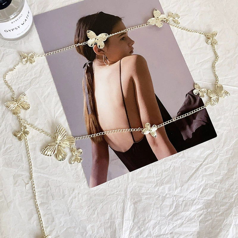 Vintage Butterfly Tassel Waist Chain – Bohemian Belt Chain Accessory for Women